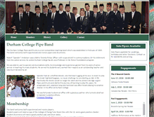 Tablet Screenshot of durhamcollegepipeband.com